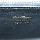 Salvatore Ferragamo Gancini Shoulder Bag Suede Black Pink gold Auth ARZ419M-11
