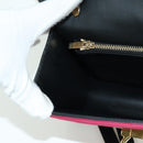 Salvatore Ferragamo Gancini Shoulder Bag Suede Black Pink gold Auth ARZ419M-20
