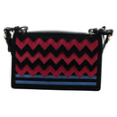 Salvatore Ferragamo Gancini Shoulder Bag Suede Black Pink gold Auth ARZ419M-2