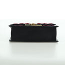 Salvatore Ferragamo Gancini Shoulder Bag Suede Black Pink gold Auth ARZ419M-5