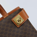 CELINE Macadam Canvas Tote Bag PVC Leather Brown Gold Auth ARZ422-17