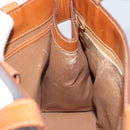 CELINE Macadam Canvas Tote Bag PVC Leather Brown Gold Auth ARZ422-20