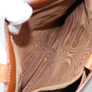CELINE Macadam Canvas Tote Bag PVC Leather Brown Gold Auth ARZ422-11