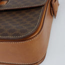 CELINE Macadam Canvas Umhängetasche PVC Leder Braun Gold Auth ARZ423-10