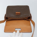 CELINE Macadam Canvas Umhängetasche PVC Leder Braun Gold Auth ARZ423-16