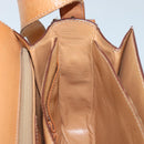 CELINE Macadam Canvas Umhängetasche PVC Leder Braun Gold Auth ARZ423-19