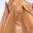 CELINE Macadam Canvas Umhängetasche PVC Leder Braun Gold Auth ARZ423-20