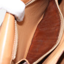 CELINE Macadam Canvas Umhängetasche PVC Leder Braun Gold Auth ARZ423-23