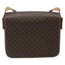 CELINE Macadam Canvas Umhängetasche PVC Leder Braun Gold Auth ARZ423-3