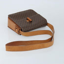 CELINE Macadam Canvas Umhängetasche PVC Leder Braun Gold Auth ARZ423-7