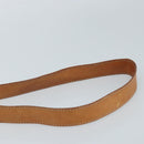 CELINE Macadam Canvas Umhängetasche PVC Leder Braun Gold Auth ARZ423-8