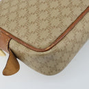 CELINE Macadam Canvas Shoulder Bag PVC Beige Gold Auth ARZ425-15