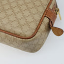 CELINE Macadam Canvas Shoulder Bag PVC Beige Gold Auth ARZ425-16