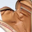 CELINE Macadam Canvas Shoulder Bag PVC Beige Gold Auth ARZ425-22