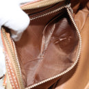CELINE Macadam Canvas Shoulder Bag PVC Beige Gold Auth ARZ425-11