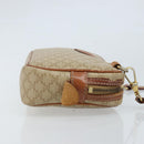 CELINE Macadam Canvas Shoulder Bag PVC Beige Gold Auth ARZ425-3