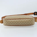 CELINE Macadam Canvas Shoulder Bag PVC Beige Gold Auth ARZ425-5