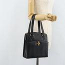 CELINE Hand Bag Leather Black Gold Auth ARZ426A-24