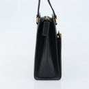 CELINE Hand Bag Leather Black Gold Auth ARZ426A-4