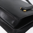 CELINE Hand Bag Leather Black Gold Auth ARZ427-16