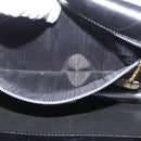 CELINE Hand Bag Leather Black Gold Auth ARZ427-11