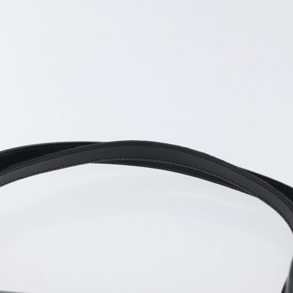 CELINE Hand Bag Leather Black Gold Auth ARZ427