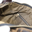 FENDI Zucca Canvas Vanity Hand Bag Black Brown gold Auth ARZ429-22