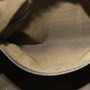 FENDI Zucca Canvas Vanity Hand Bag Black Brown gold Auth ARZ429-23