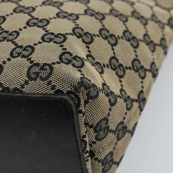 GUCCI GG Canvas Tote Bag Beige Gold 002 1099 Auth ARZ434