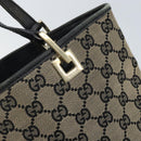 GUCCI GG Canvas Tote Bag Beige Gold 002 1099 Auth ARZ434-10