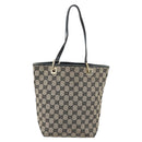 GUCCI GG Canvas Tote Bag Beige Gold 002 1099 Auth ARZ434-2