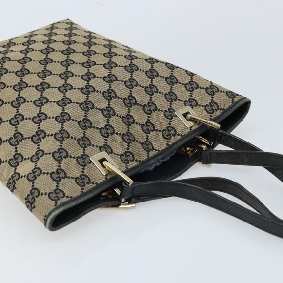 GUCCI GG Canvas Tote Bag Beige Gold 002 1099 Auth ARZ434