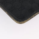 GUCCI GG Canvas Schultertasche Schwarz Silber 27639 Auth ARZ435-15