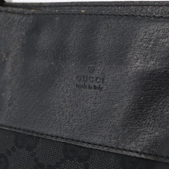 GUCCI GG Canvas Schultertasche Schwarz Silber 27639 Auth ARZ435