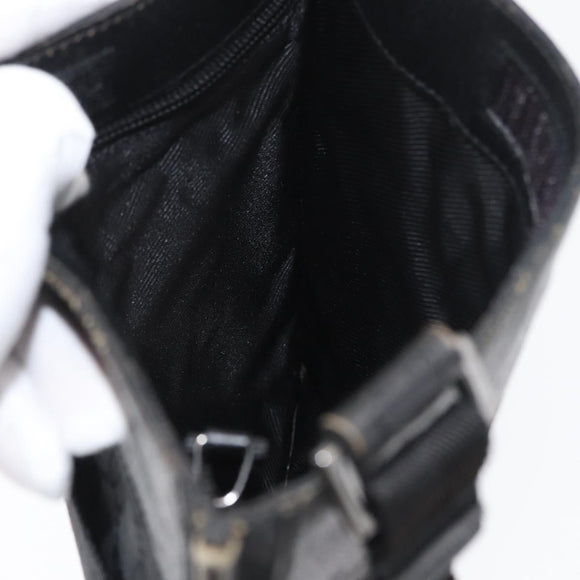 GUCCI GG Canvas Schultertasche Schwarz Silber 27639 Auth ARZ435