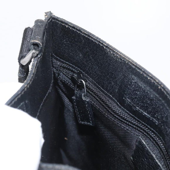 GUCCI GG Canvas Schultertasche Schwarz Silber 27639 Auth ARZ435