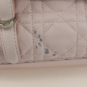 Christian Dior Cannage Stardust Small Backpack Lamb Skin Pink Auth ARZ437M - 0