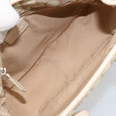 Christian Dior Trotter Canvas Romantic Hand Bag PVC Beige Silver Auth ARZ438-16