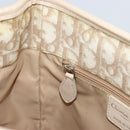 Christian Dior Trotter Canvas Romantic Hand Bag PVC Beige Silver Auth ARZ438-19