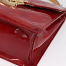 LOUIS VUITTON Monogram Vernis Spring Street Hand Bag Red M91135 LV Auth ARZ439-11