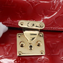 LOUIS VUITTON Monogram Vernis Spring Street Hand Bag Red M91135 LV Auth ARZ439-16