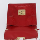 LOUIS VUITTON Monogram Vernis Spring Street Hand Bag Red M91135 LV Auth ARZ439-17