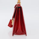 LOUIS VUITTON Monogram Vernis Spring Street Hand Bag Red M91135 LV Auth ARZ439-4