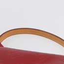 LOUIS VUITTON Monogram Vernis Spring Street Hand Bag Red M91135 LV Auth ARZ439-8
