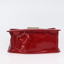 LOUIS VUITTON Monogram Vernis Spring Street Hand Bag Red M91135 LV Auth ARZ439-9