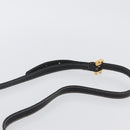 LOEWE Anagram Hand Bag Leather 2way Black Gold Auth ARZ441-15