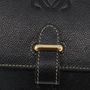 LOEWE Anagram Hand Bag Leather 2way Black Gold Auth ARZ441-19