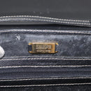 LOEWE Anagram Hand Bag Leather 2way Black Gold Auth ARZ441-10