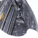 LOEWE Anagram Hand Bag Leather 2way Black Gold Auth ARZ441-21