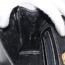 LOEWE Anagram Hand Bag Leather 2way Black Gold Auth ARZ441-22